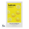 Missha Airy Close-fitting Sheet Mask Lemon, 1 Pack, 5 Pieces