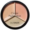 The Saem Cover Perfection Triple Pot Concealer 13g, 01 Correct Beige, 1ea